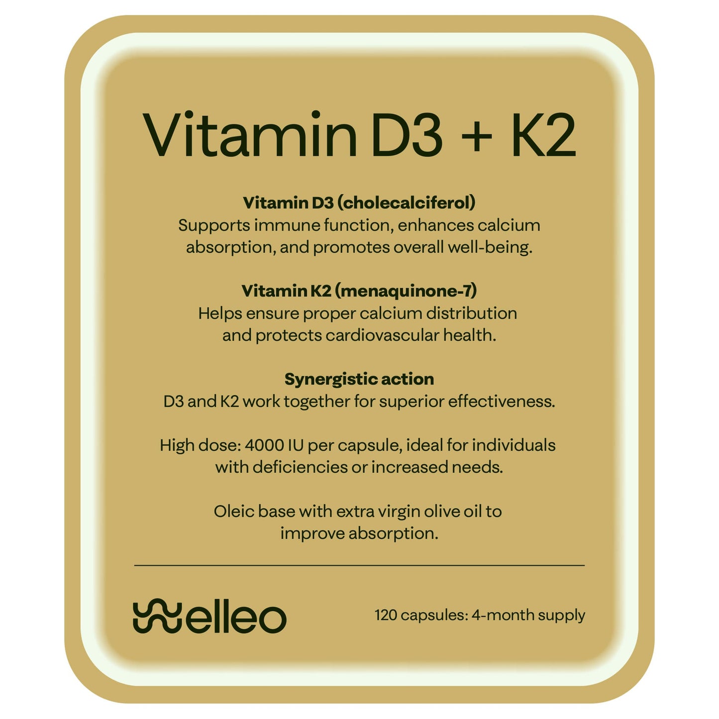 Vitamin D3 + K2
